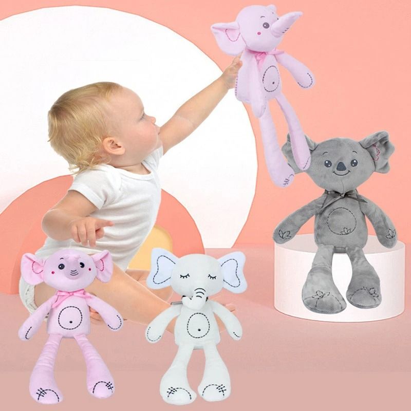 Elephant Sensory Plush Wind Chime – Crinkle Paper & Hanging Rattle Travel Toy