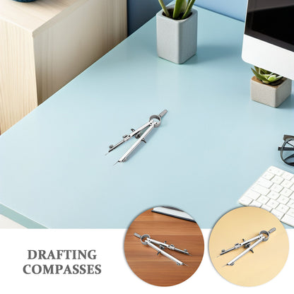 Metal Spring Compass  Portable and Compact Drawing Tool for School, Office, and Drafting