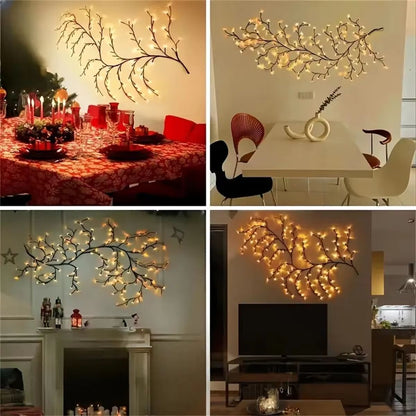 Bendable Willow Branch LED Lights 72 96 LED 8 Mode Vine Tree Wall Decor