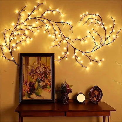 Bendable Willow Branch LED Lights 72 96 LED 8 Mode Vine Tree Wall Decor