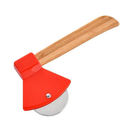 Stainless Steel Pizza Cutter Wheel with Bamboo Handle Sharp Rotary Blade