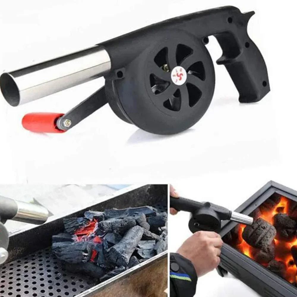 Portable Hand Blower BBQ Air Fan Manual Fire Starter Tool