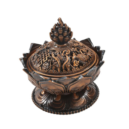Brass Incense Holder Set with Metal Tray Ash Catcher for Palo Santo and Sage