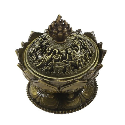 Brass Incense Holder Set with Metal Tray Ash Catcher for Palo Santo and Sage