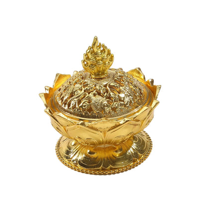 Brass Incense Holder Set with Metal Tray Ash Catcher for Palo Santo and Sage
