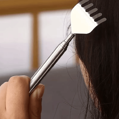 Extendable Stainless Steel Back Scratcher for Instant Itch Relief