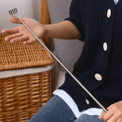 Extendable Stainless Steel Back Scratcher for Instant Itch Relief