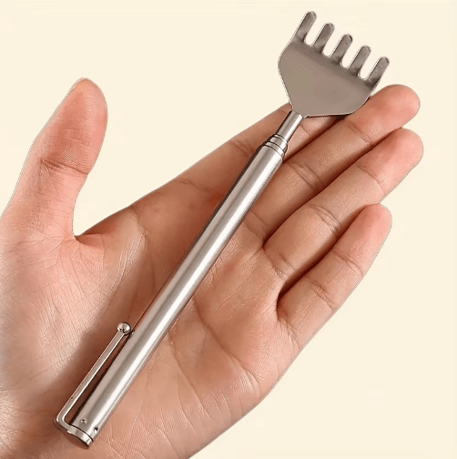 Extendable Stainless Steel Back Scratcher for Instant Itch Relief