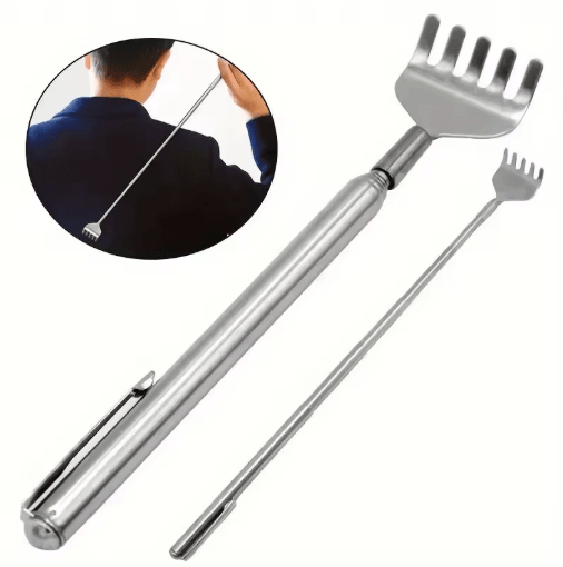 Extendable Stainless Steel Back Scratcher for Instant Itch Relief