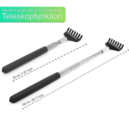 Telescopic Back Scratcher with Carrying Bag, Stainless Steel Massager for Relaxation and Comfort