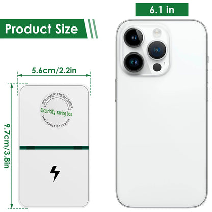 Smart Power Stabilizer Plug Energy Saving Device Voltage Protector Box (90V–250V)