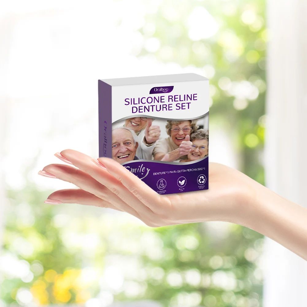 Silicone Denture Reline Kit Soft Upper and Lower Teeth Set