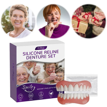 Silicone Denture Reline Kit Soft Upper and Lower Teeth Set
