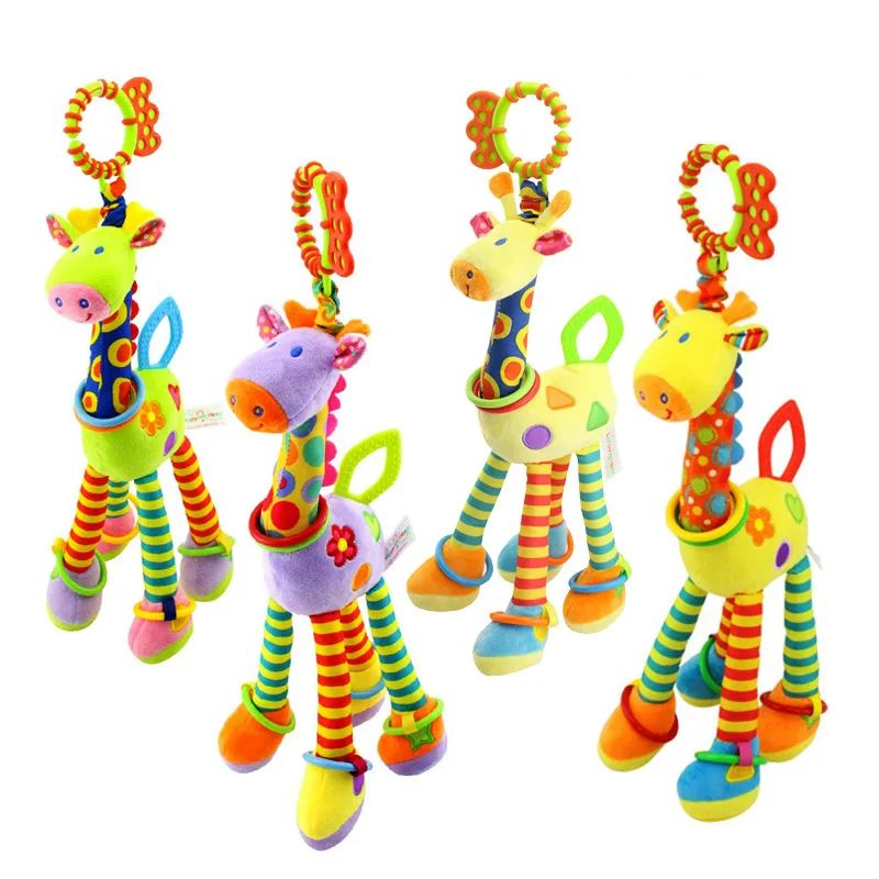 SnuggleBell Plush Giraffe Baby Rattle & Teether Toy