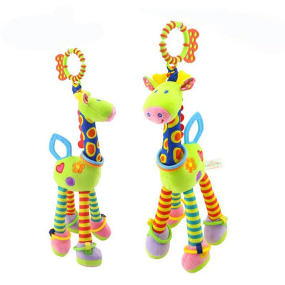 SnuggleBell Plush Giraffe Baby Rattle & Teether Toy