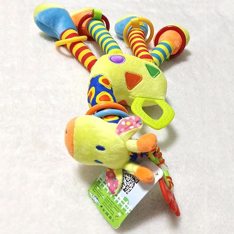 SnuggleBell Plush Giraffe Baby Rattle & Teether Toy