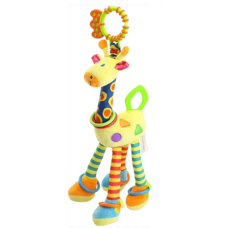 SnuggleBell Plush Giraffe Baby Rattle & Teether Toy