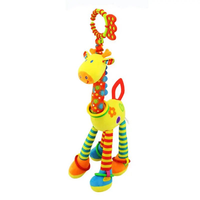 SnuggleBell Plush Giraffe Baby Rattle & Teether Toy