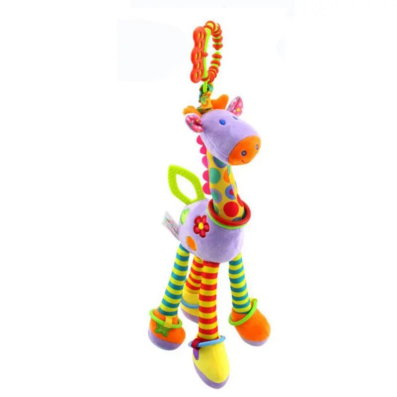 SnuggleBell Plush Giraffe Baby Rattle & Teether Toy