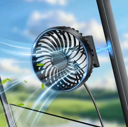 Hipacool Magnetic Golf Cart Fan – USB Powered 360° Rotating Portable Cooling Fan