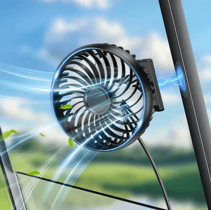 Hipacool Magnetic Golf Cart Fan – USB Powered 360° Rotating Portable Cooling Fan