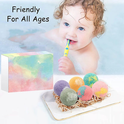 12pcs Organic Bath Bomb Gift Set – Handmade Essential Oil Bath & Foot Spa Bombs for Relaxation