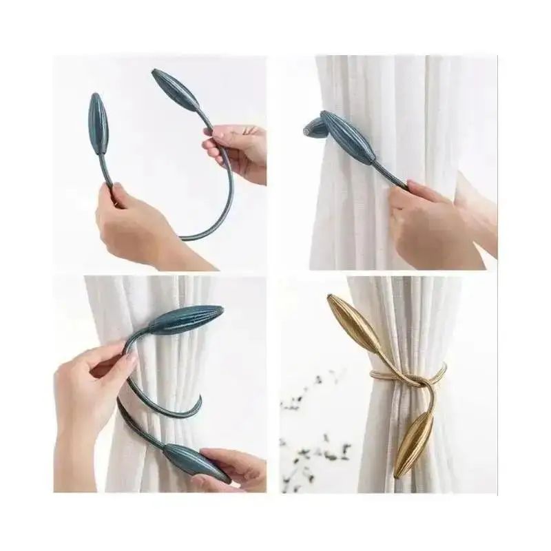 Magnetic Curtain Tieback Rope – No-Drill Curtain Buckle Strap for Modern Home Decor