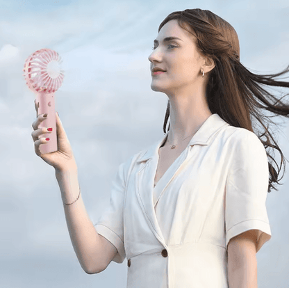 Cool Breeze USB Rechargeable Mini Handheld Fan for Travel, Desk & Outdoor Cooling