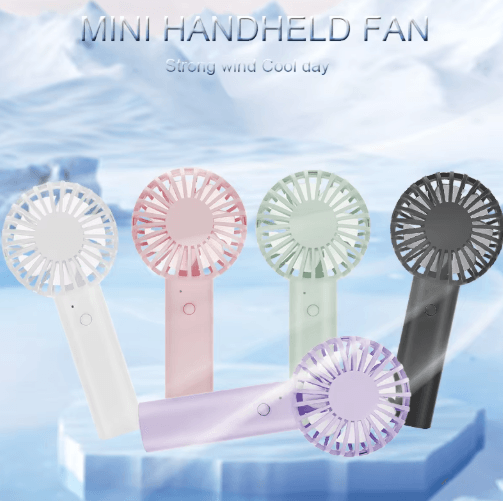 Cool Breeze USB Rechargeable Mini Handheld Fan for Travel, Desk & Outdoor Cooling