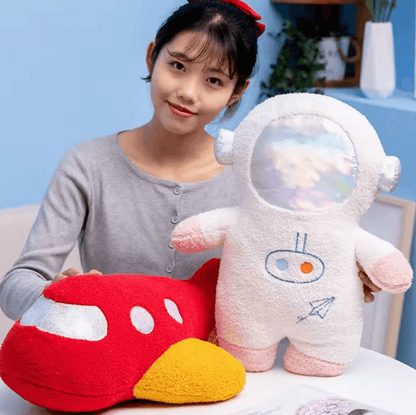 Plush Rocket Astronaut Pillow – 58cm Soft Space Toy & Kids Room Decor