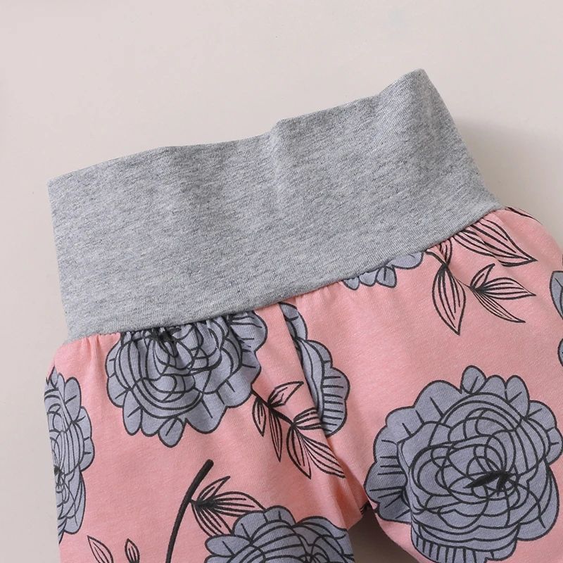 Sweet Bloom baby girl outfit set – Long Sleeve Floral Romper, Pants, Hat & Headband