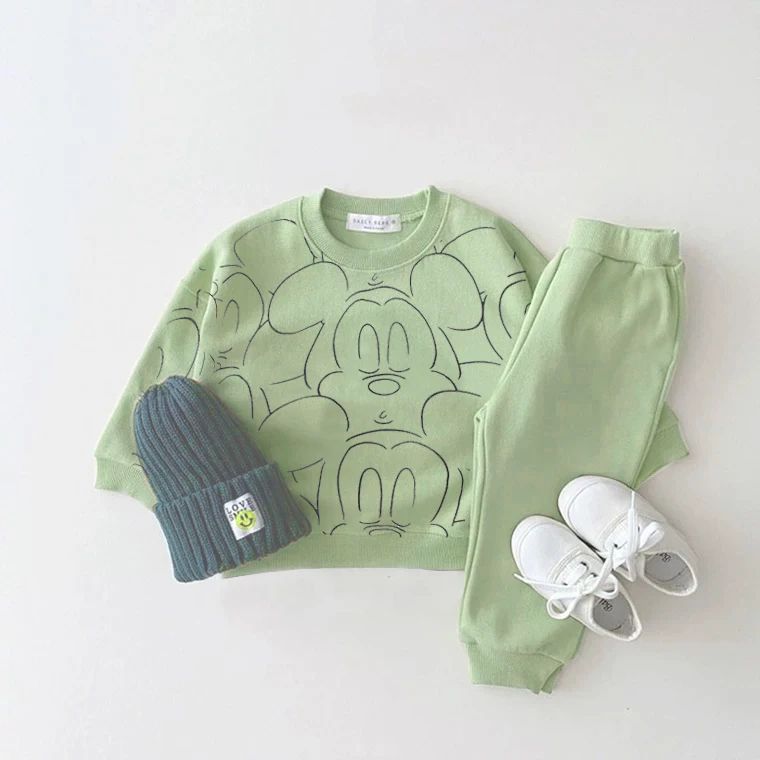 Cartoon Baby Summer Outfit 2-Piece Toddler Clothing Set with T-Shirt and Shorts