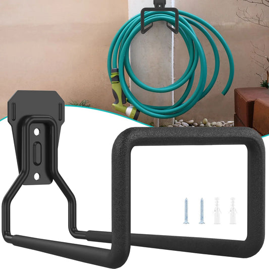 Heavy Duty Wall Mounted Garden Hose Holder Metal Hose Hanger for Outdoor Storage