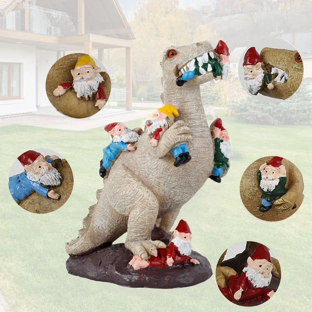 Funny Garden Statue Resin Yard Decor Animal and Gnome Sculpture Wall Mounted Outdoor Ornament