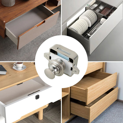 Push Button Cabinet Latch Set Keyless Door Catch for RV Drawers and Cupboards