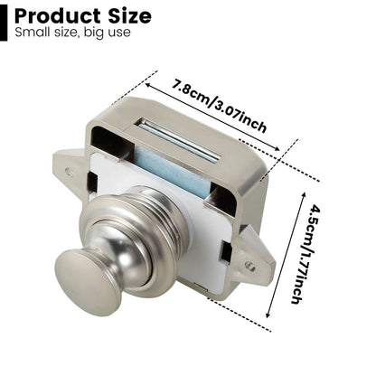 Push Button Cabinet Latch Set Keyless Door Catch for RV Drawers and Cupboards