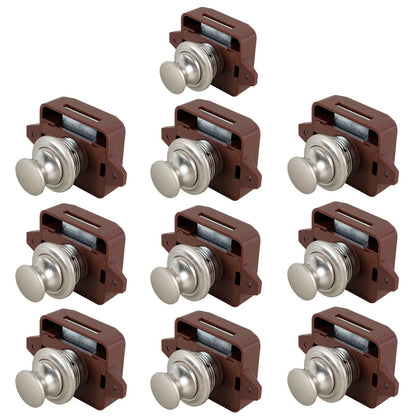 Push Button Cabinet Latch Set Keyless Door Catch for RV Drawers and Cupboards