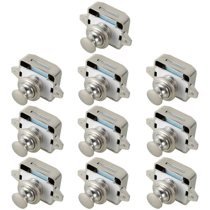 Push Button Cabinet Latch Set Keyless Door Catch for RV Drawers and Cupboards