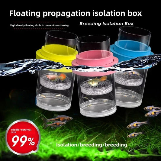 Dual-Chamber Aquarium Breeding Box and Fry Isolation Hatchery