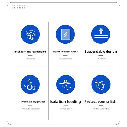 Dual-Chamber Aquarium Breeding Box and Fry Isolation Hatchery