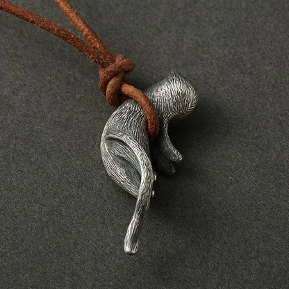 Cat Pendant Necklace Couple Necklace Set Cat Lover Jewelry Matching Necklace