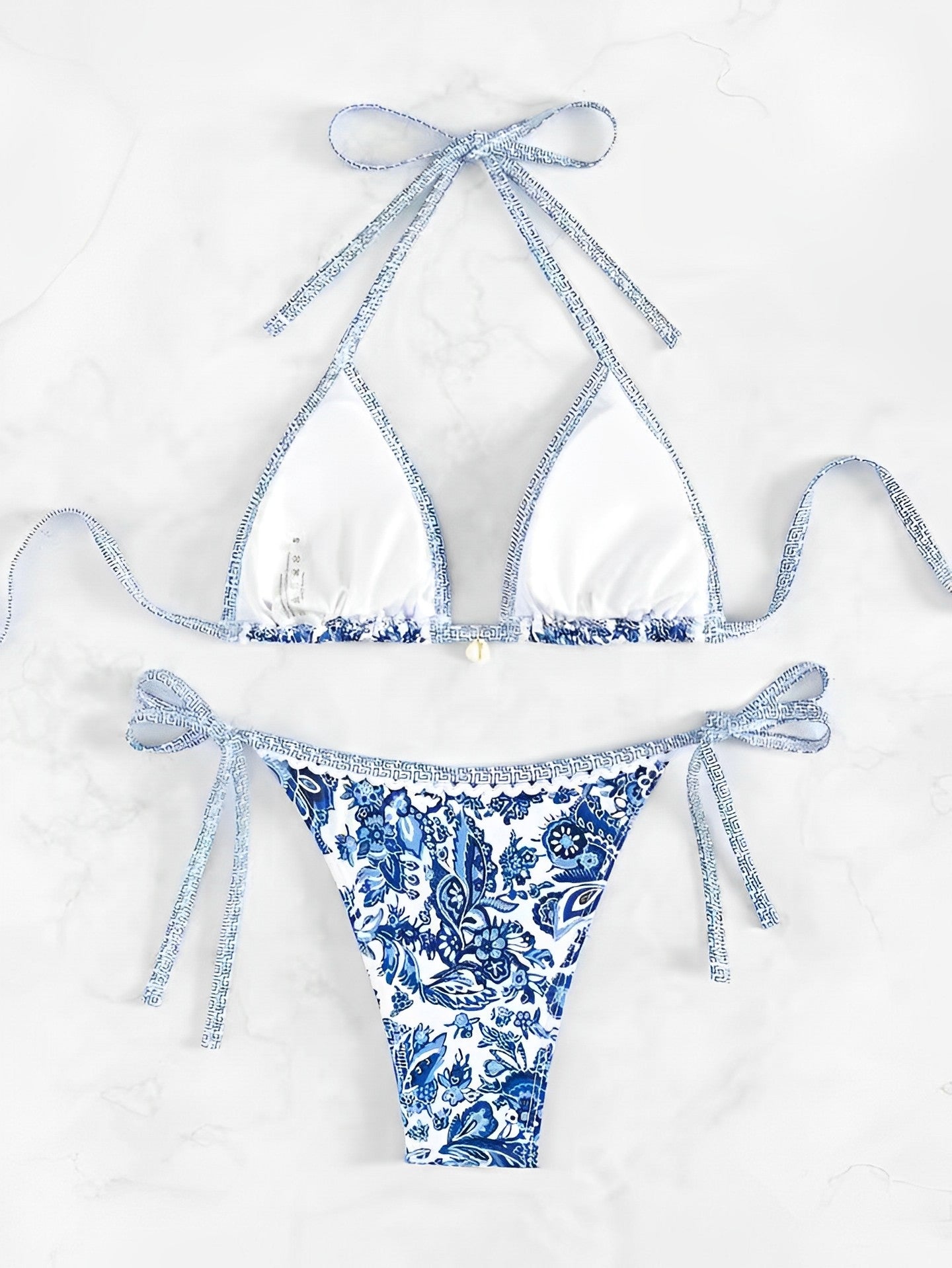 Halter Triangle Bikini for Women Summer Swimwear Set