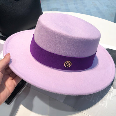 Fedora Hats for Women, Elegant Panama Church Wedding Ribbon Band Hat