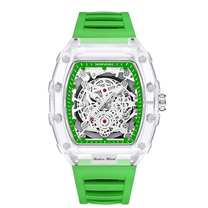 Stylish Mens Waterproof Transparent Sports Watch Quartz Watch Gift for Him