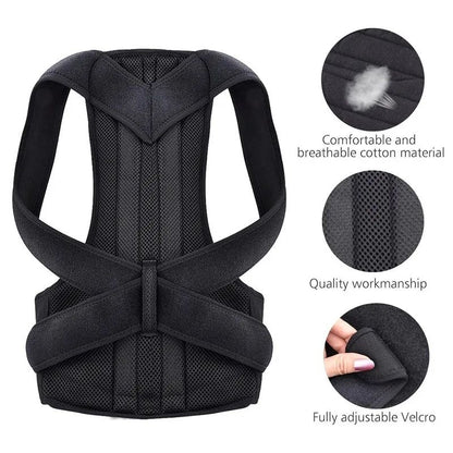 Adjustable Upper Back Posture Corrector Brace Shoulder Support Straightener Strap