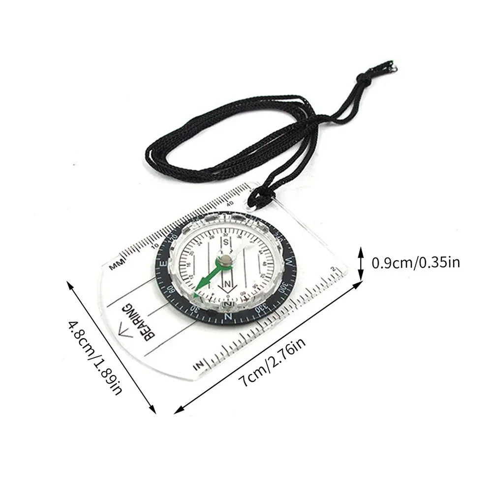 Mini Tactical Compass with Lanyard for Outdoor Survival and Hiking