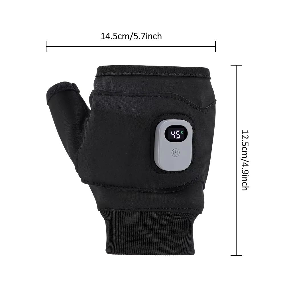 Rechargeable Heated Gloves with Touchscreen 360 Warmth Windproof Thermal Winter Gloves