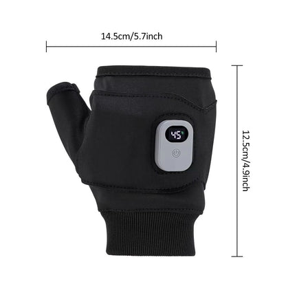 Rechargeable Heated Gloves with Touchscreen 360 Warmth Windproof Thermal Winter Gloves