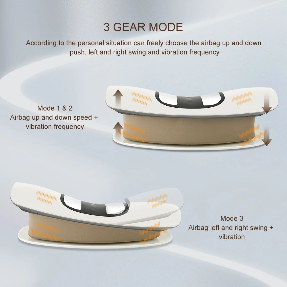 Lumbar Traction Massager Cushion with Electric Waist Support and Relaxation