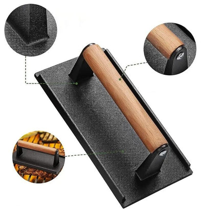 Heavy-Duty Cast Iron Meat & Steak Press